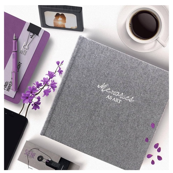 DIY Scrapbook Album 80 pages with Writing Space for Multiple Sizes NEW! Grey - Picture 3 of 6